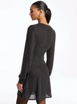 Vestido em georgette com imitação de pedras preciosas | Michael Kors [PT]
