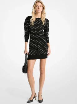 Vestido em lã adornada com ilhós | Michael Kors [PT]