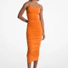 Vestido em malha mate elástica franzido | Michael Kors [PT]