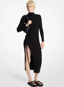 Vestido franzido em lã elástica | Michael Kors [PT]