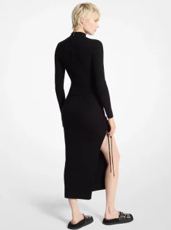 Vestido franzido em lã elástica | Michael Kors [PT]