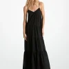 Vestido maxi em camadas em algodão | Michael Kors [PT]