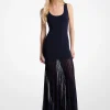 Vestido maxi em mistura de viscose elástica transparente | Michael Kors [PT]