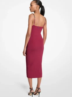 Vestido midi em mistura de viscose adornados | Michael Kors [PT]
