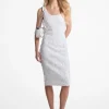 Vestido midi em neopreno adornado com florais | Michael Kors [PT]