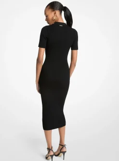 Vestido midi polo em malha elástica | Michael Kors [PT]