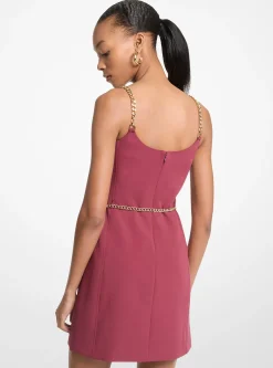 Vestido mini com corpete e cinto e alças de corrente | Michael Kors [PT]
