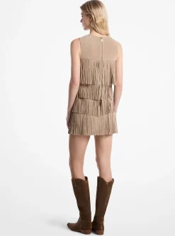 Vestido mini com franjas em camurça | Michael Kors [PT]