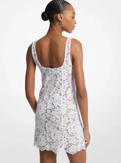 Vestido mini em renda floral com tachas | Michael Kors [PT]