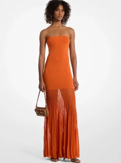 Vestido sem alças transparente em malha elástica | Michael Kors [PT]