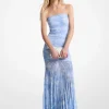 Vestido sem alças transparente em malha elástica tie-dye | Michael Kors [PT]