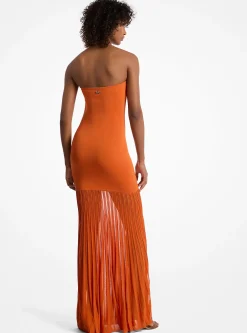 Vestido sem alças transparente em malha elástica | Michael Kors [PT]
