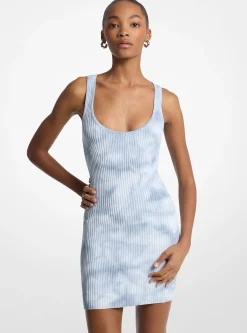 Vestido sem mangas canelado com efeito tingido | Michael Kors [PT]