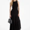Vestido sem mangas em georgette franzido | Michael Kors [PT]