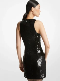 Vestido sem mangas em malha com lantejoulas | Michael Kors [PT]