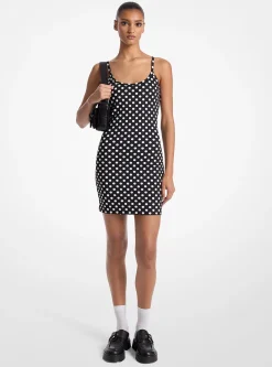 Vestido sem mangas em nylon elástico às bolinhas | Michael Kors [PT]