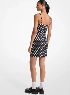 Vestido sem mangas em nylon elástico às bolinhas | Michael Kors [PT]