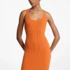 Vestido sem mangas em viscose elástica canelada | Michael Kors [PT]