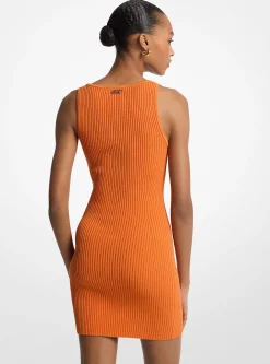 Vestido sem mangas em viscose elástica canelada | Michael Kors [PT]