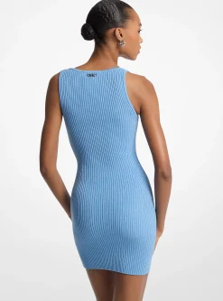 Vestido sem mangas em viscose elástica canelada | Michael Kors [PT]