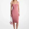 Vestido sem mangas midi em malha elástica canelada | Michael Kors [PT]