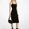 Vestido sem mangas midi em malha elástica canelada | Michael Kors [PT]