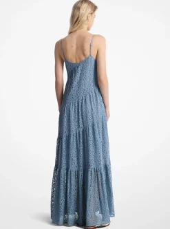 Vestido slip em camadas em renda floral | Michael Kors [PT]